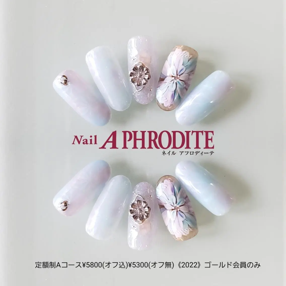 ネイル アートネイル ジェルネイル 持ち込み ソフトジェル ハンドネイル Nail Aphroditeのネイルデザイン