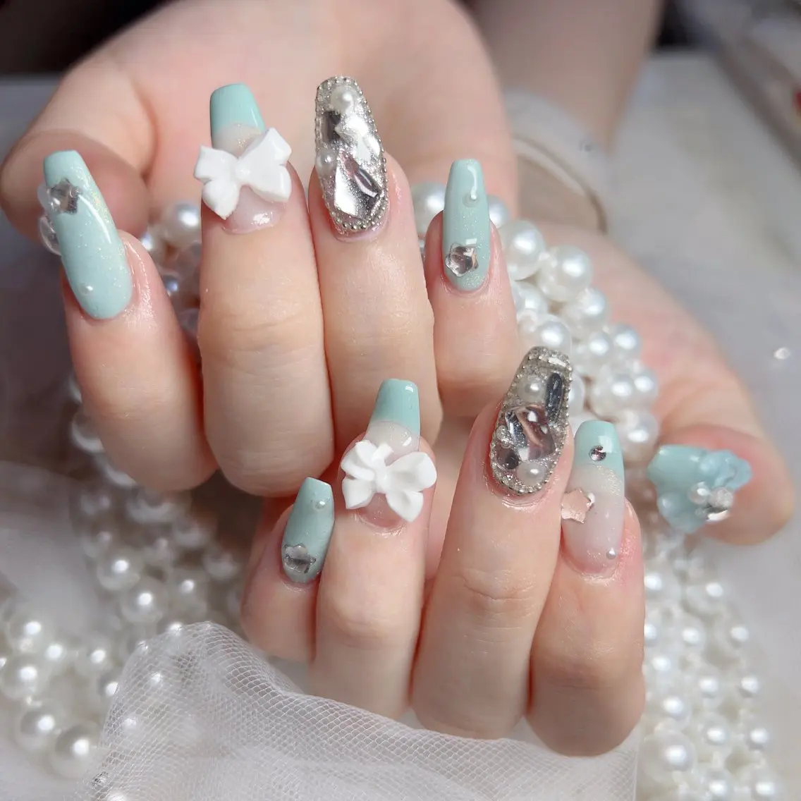 ネイル ハンドネイル M 🌷Nail 長さだし専門店のネイルデザイン