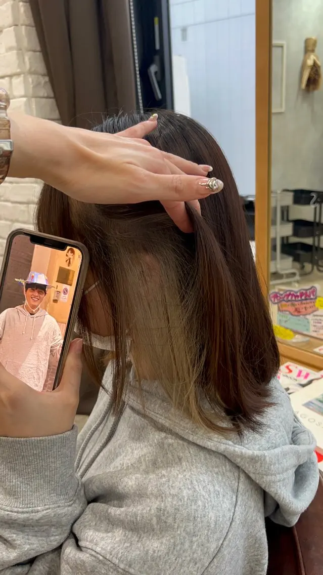 ミディアム label はしぐち ななみのヘアスタイル