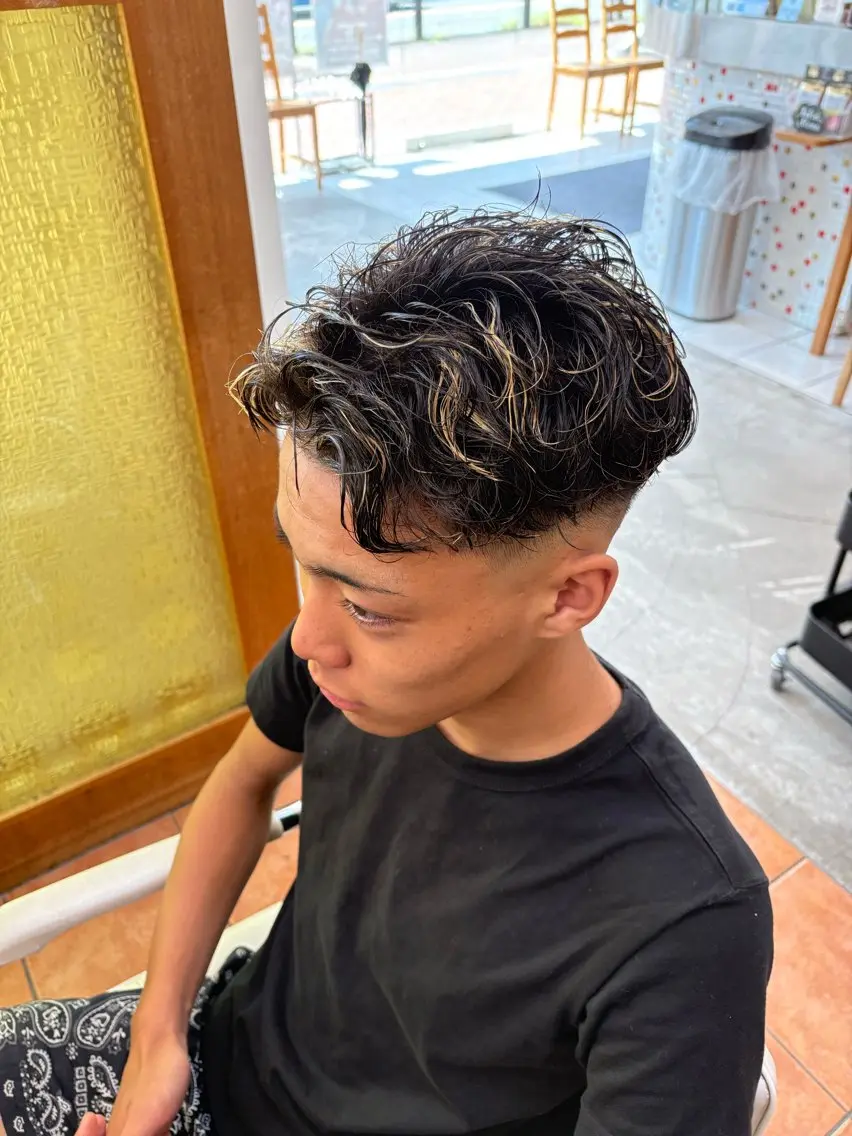 パーマ メンズ カット パーマ 相模大野メンズ パーマ 仁翔のヘアスタイル