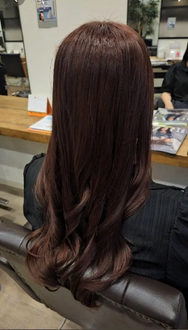 ロング カラー カット ヘアカラー トリートメント 関口 友菜のヘアスタイル