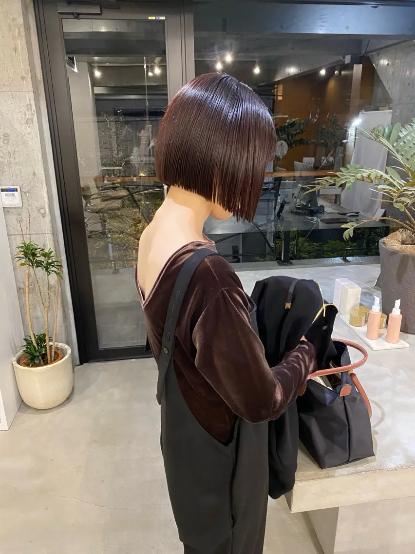カラー 縮毛矯正 今福 彩海のヘアスタイル