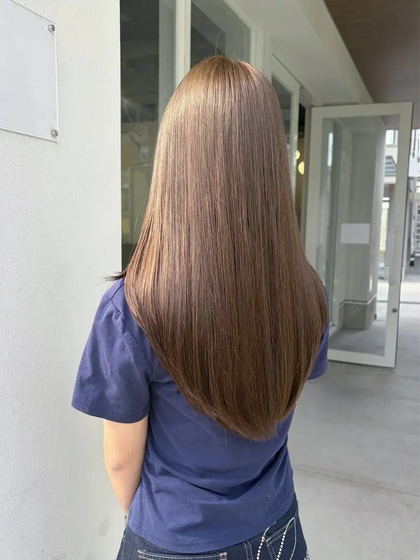 【透明感】赤みを抑える🌱ブリーチなしダブルカラー+marbbの写真