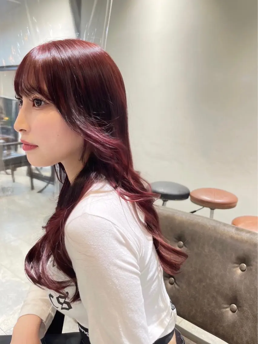 ロング カラー ヘアアレンジ 🎀ハイトーン・艶 カラー HANA🎀のヘアスタイル