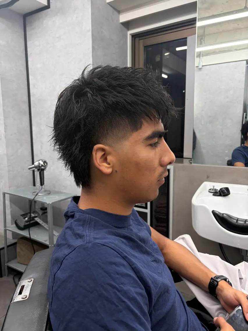 ショート マレットヘア カット 新宿メンズカット💈 瀧瀬 剣也のヘアスタイル