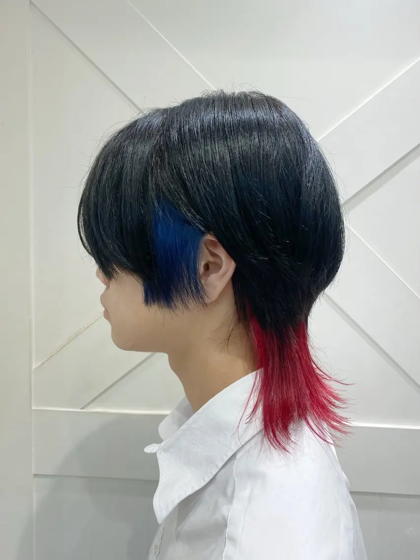 カラー メンズ 縮毛矯正／ハイライト 💙mai🐈のヘアスタイル