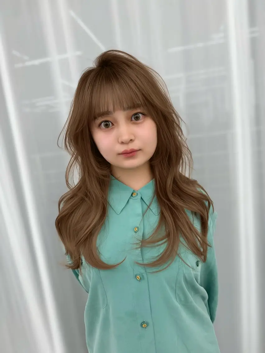 ロング カラー カット ヘアカラー トリートメント 顔まわりの神様✨ 透明感カラー藤嶋秀幸のヘアスタイル