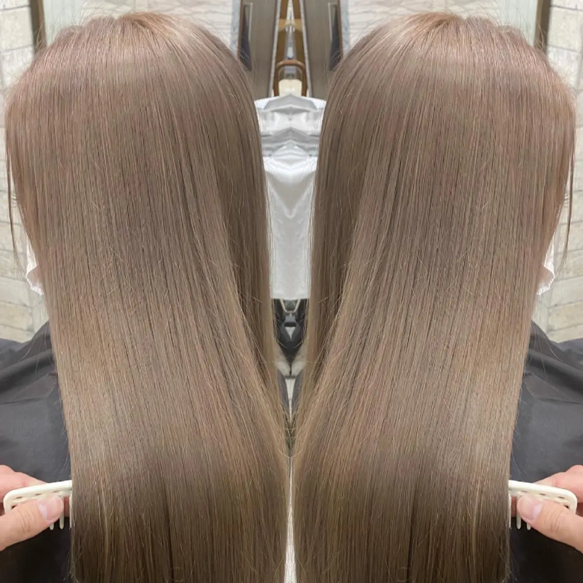 ミディアム カラー パーマ ヘアアレンジ メンズ キッズ ネイル マツエク・マツパ ヘアカラー ハイライト、レイヤー カット/西梅田/中西のヘアスタイル