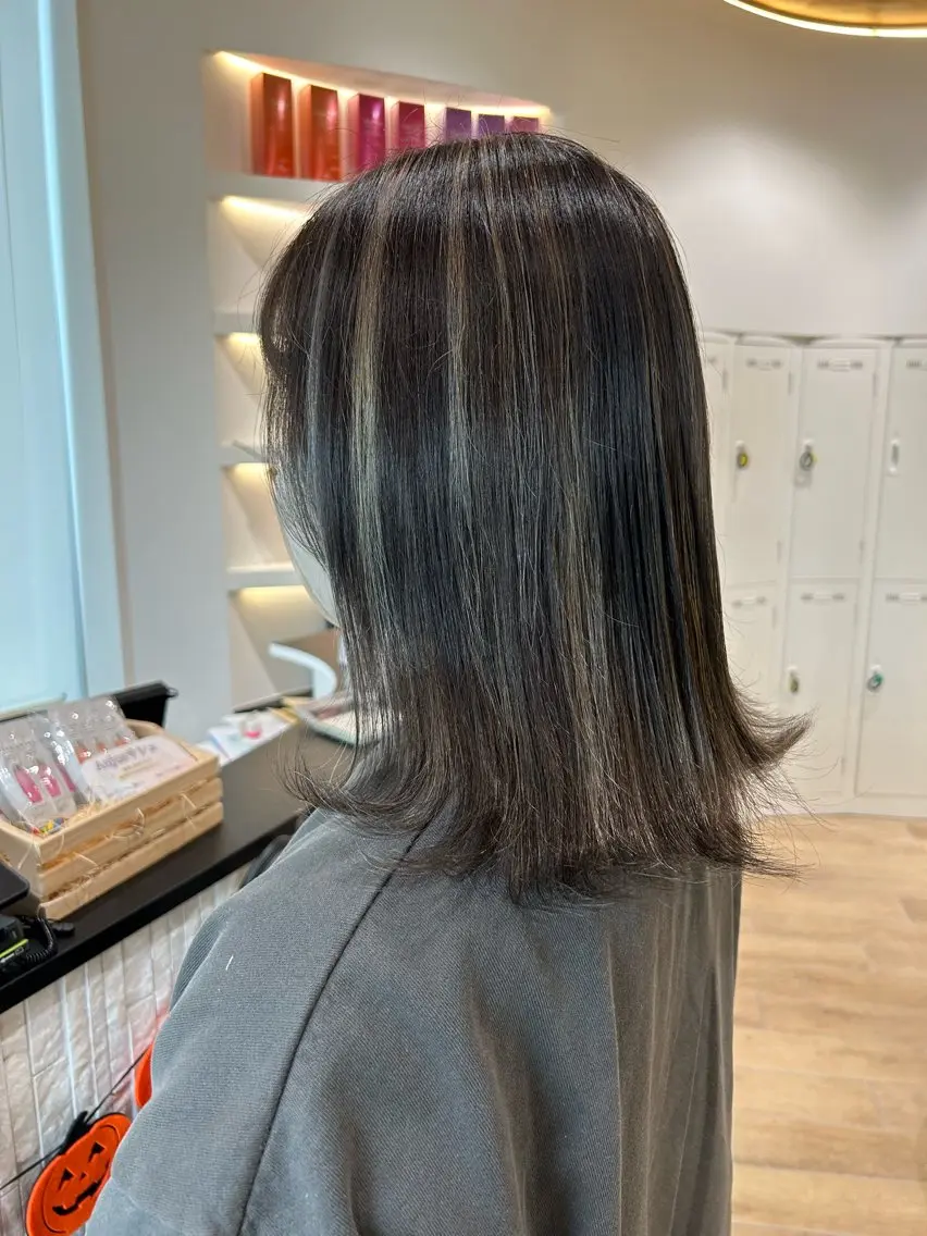 ミディアム カラー ヘアカラー トリートメント ナチュラル艶カラー 🤎maoのヘアスタイル