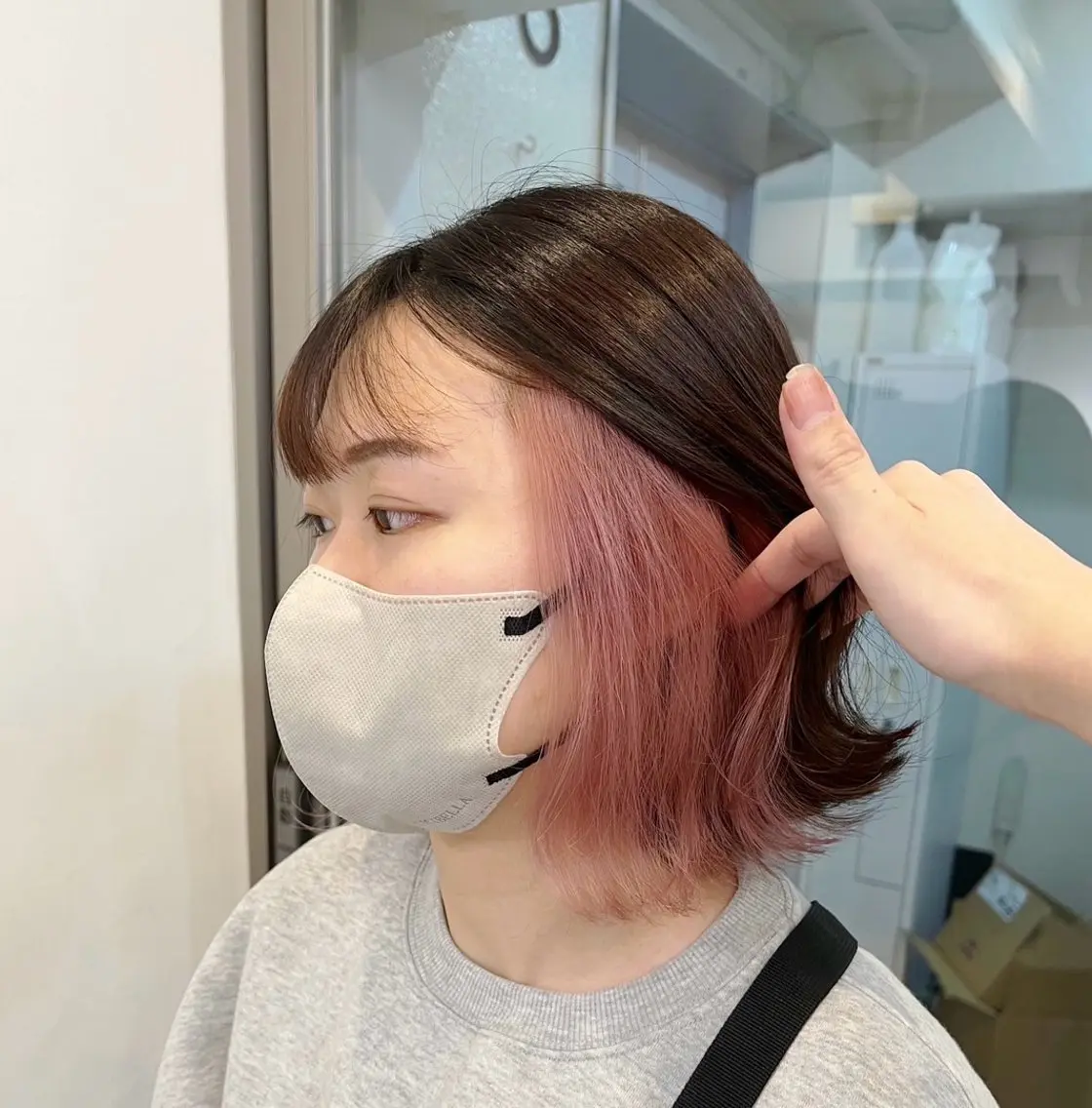 ショート カラー ベージュカラー インナーカラー ピンクカラー ピンクベージュ 指名数No.1 /NAOYAのヘアスタイル