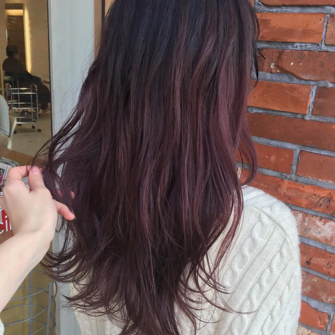 ロング カラー バレイヤージュ レイヤーカット 加藤 あやみのヘアスタイル