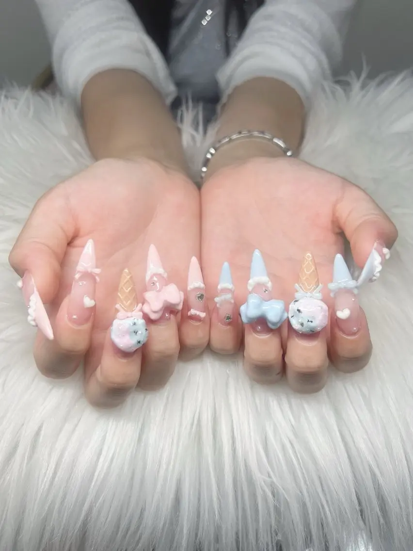 ネイル ハンドネイル Lee Nails チップ長さだし専門店のネイルデザイン
