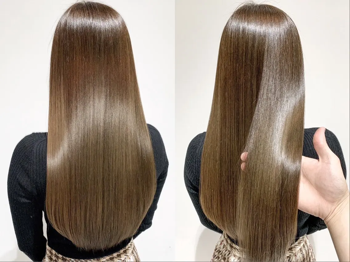 ロング カラー カット 縮毛矯正 トリートメント トキタ アオイのヘアスタイル