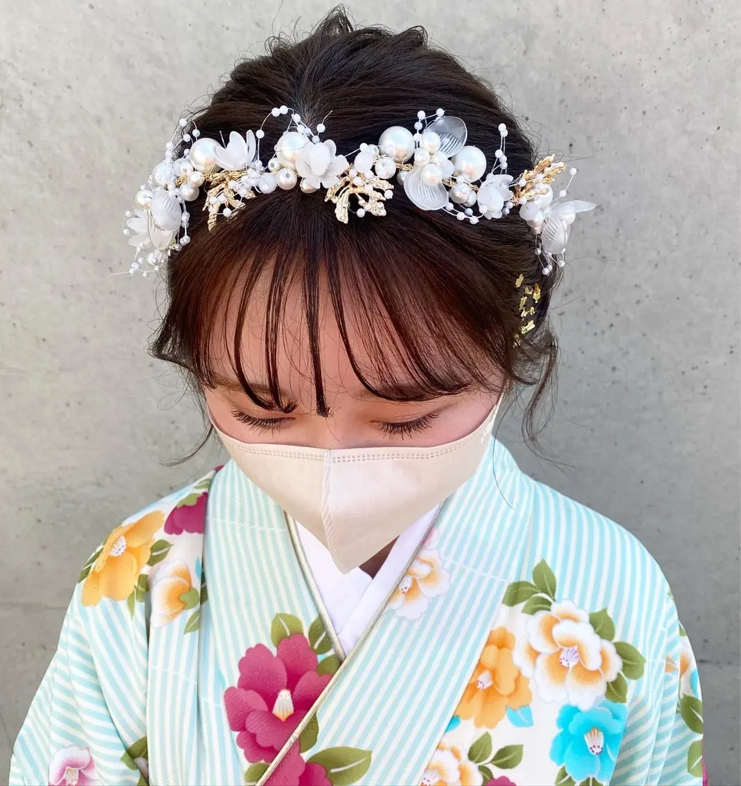 ミディアム 着付け モリモト サナのヘアスタイル