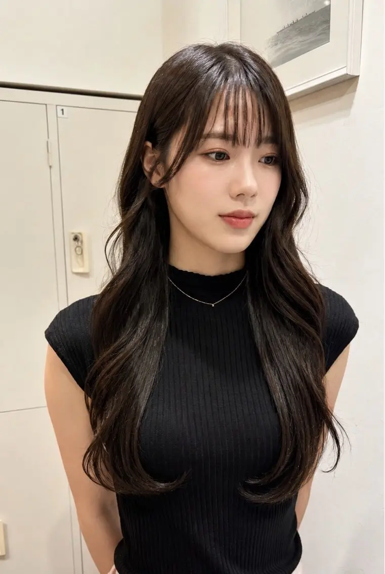 ロング 韓国風ヘア カット ヘアカラー トリートメント 🫧韓国ヘア× 髪質改善🫧中村真奈のヘアスタイル