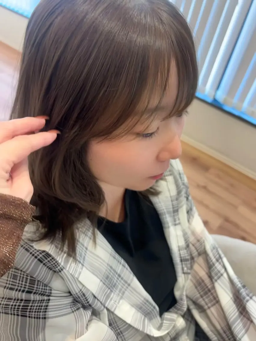ミディアム カラー カット ヘアカラー うる艶カラー asukaのヘアスタイル