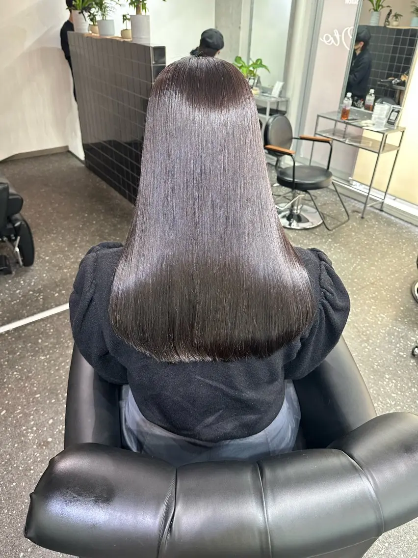 ロング カラー パーマ カット ヘアカラー 縮毛矯正 トリートメント 髪質改善⭐️縮毛矯正 中野⭐️Rinaのヘアスタイル