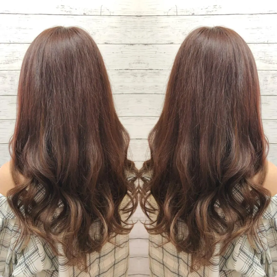 セミロング カラー カット ヘアカラー エクステ ヘアセット 韓国ヘア🤍髪質改善 🇰🇷AKANEのヘアスタイル
