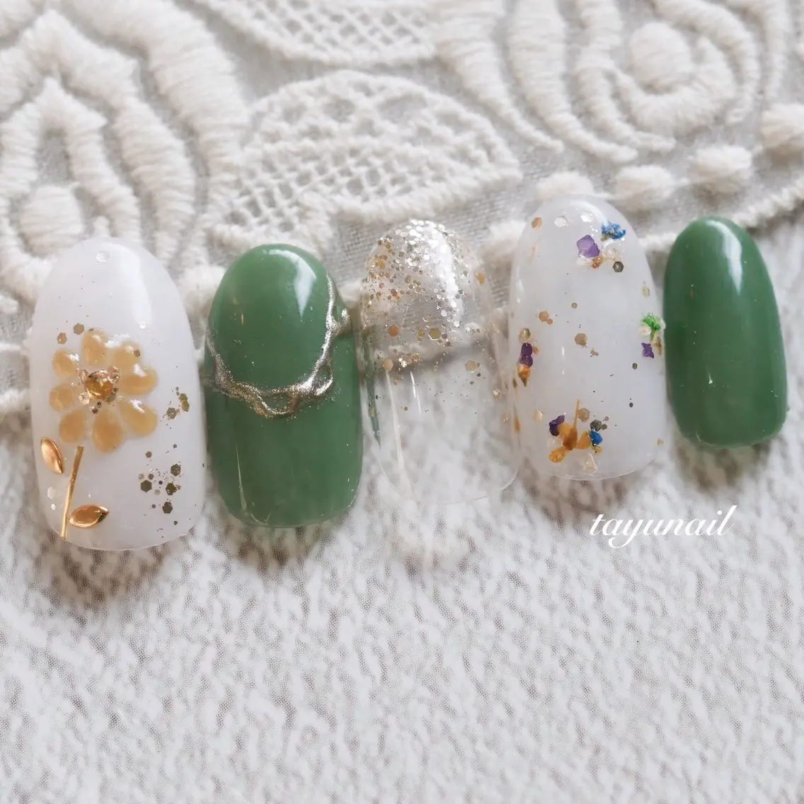 ネイル アートネイル ジェルネイル パラジェル 夏ネイル ネイルサロン 【たゆnail】のネイルデザイン