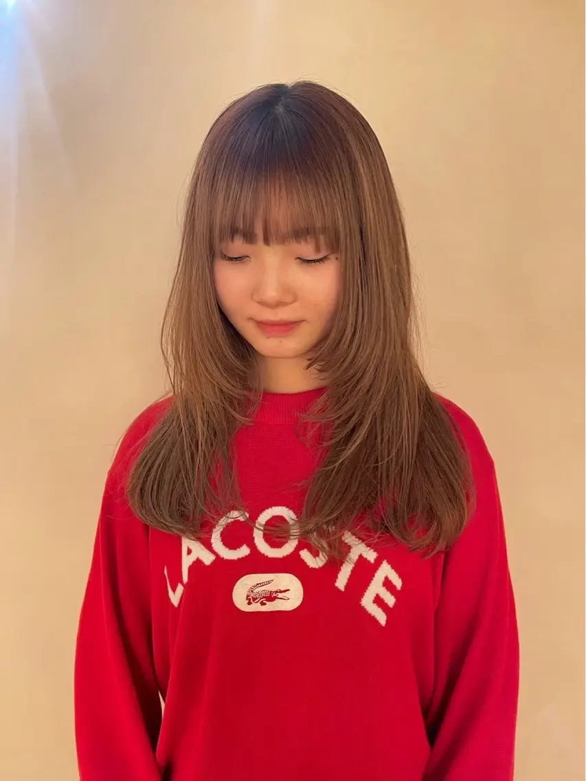 セミロング カラー ヘアカラー トリートメント 期間限定モデル募集! 平尾高宮/谷口楓佳のヘアスタイル