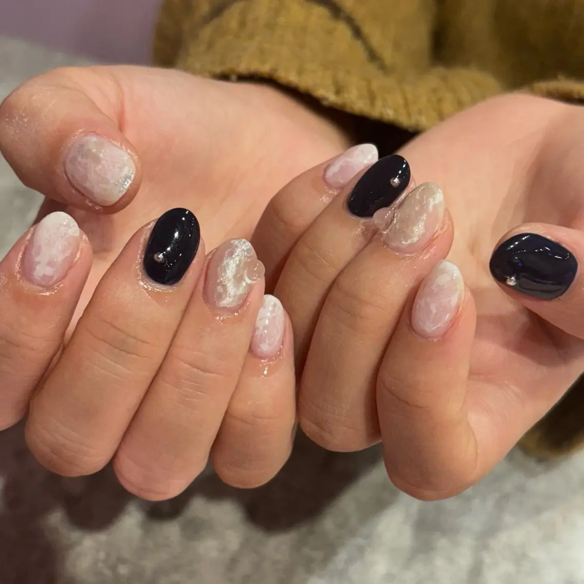 ネイル AQUA ໒꒱ ‧₊˚のネイルデザイン