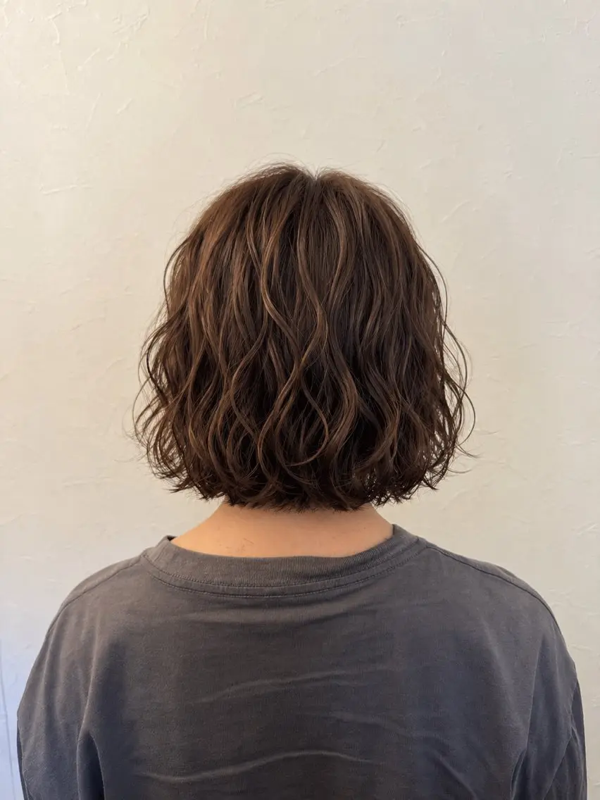 ショート カット パーマ トリートメント 髪質改善🫧 Natsumiのヘアスタイル