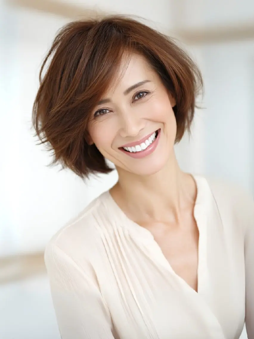 ショート カット ヘアカラー トリートメント 銀座東銀座【白髪染め 髪質改善】伊藤誠のヘアスタイル