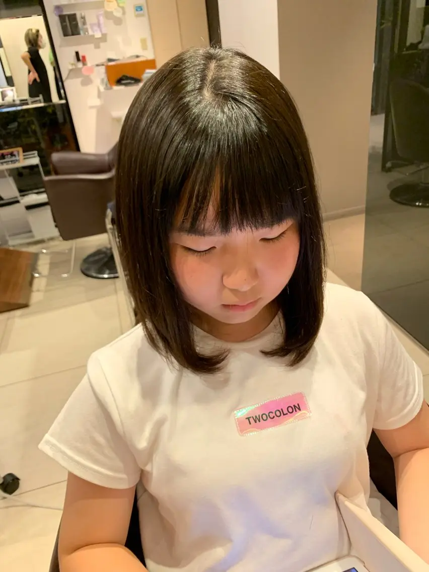 セミロング セミロングパーマ manarino マリのヘアスタイル