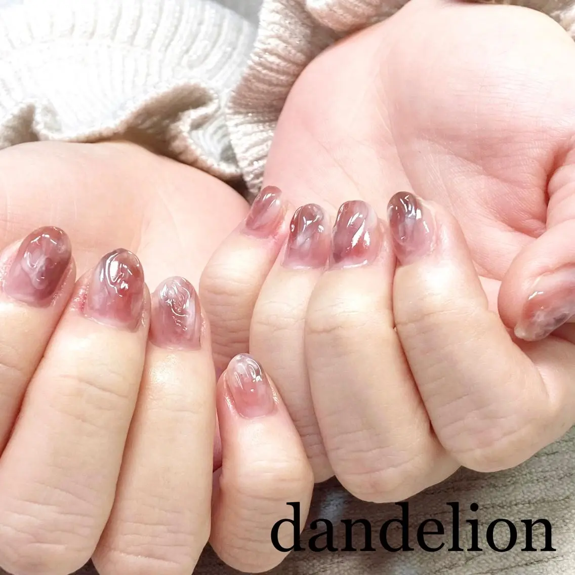 ネイル ハンドネイル ハンドケア dandelion ダンデライオンのネイルデザイン