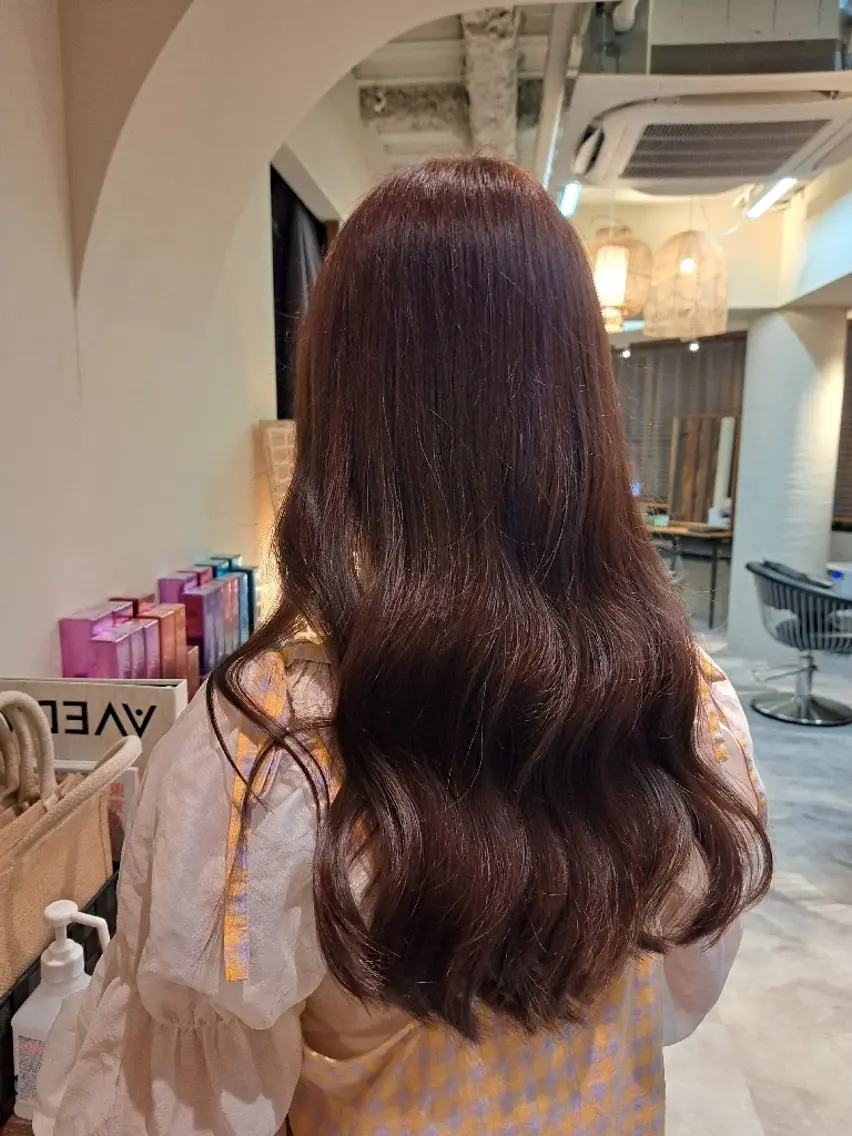 ロング カラー ベージュカラー ピンクカラー ピンクベージュ カットモデル募集❣️ 池袋💇Annaのヘアスタイル