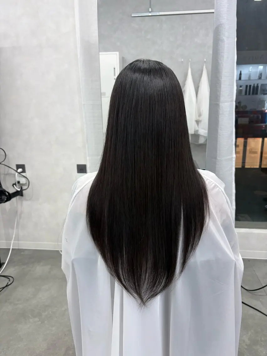 ロング 縮毛矯正 撮影モデル LIV My【マイ】 髪質改善/箕面のヘアスタイル