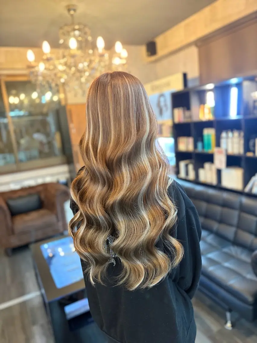 ロング カラー ブリーチ エクステ 石井 綾乃のヘアスタイル