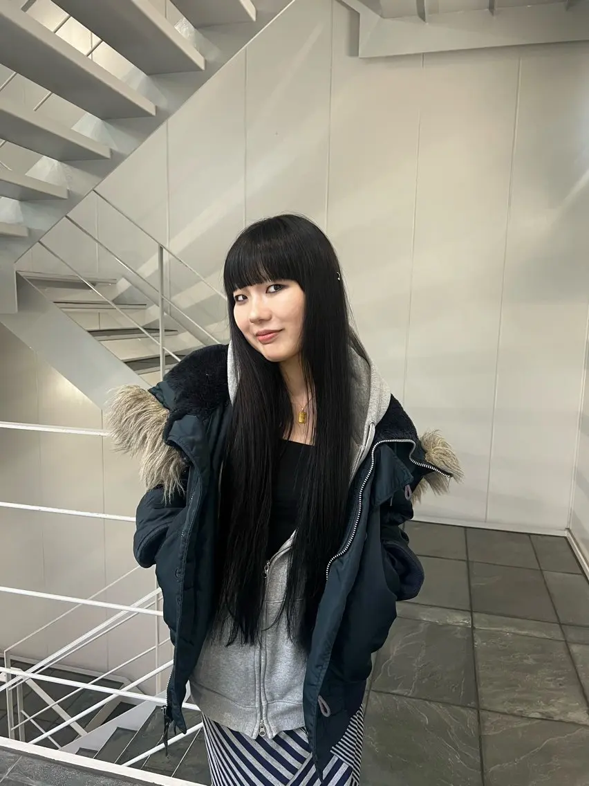 ロング 田中 蘭菜のヘアスタイル