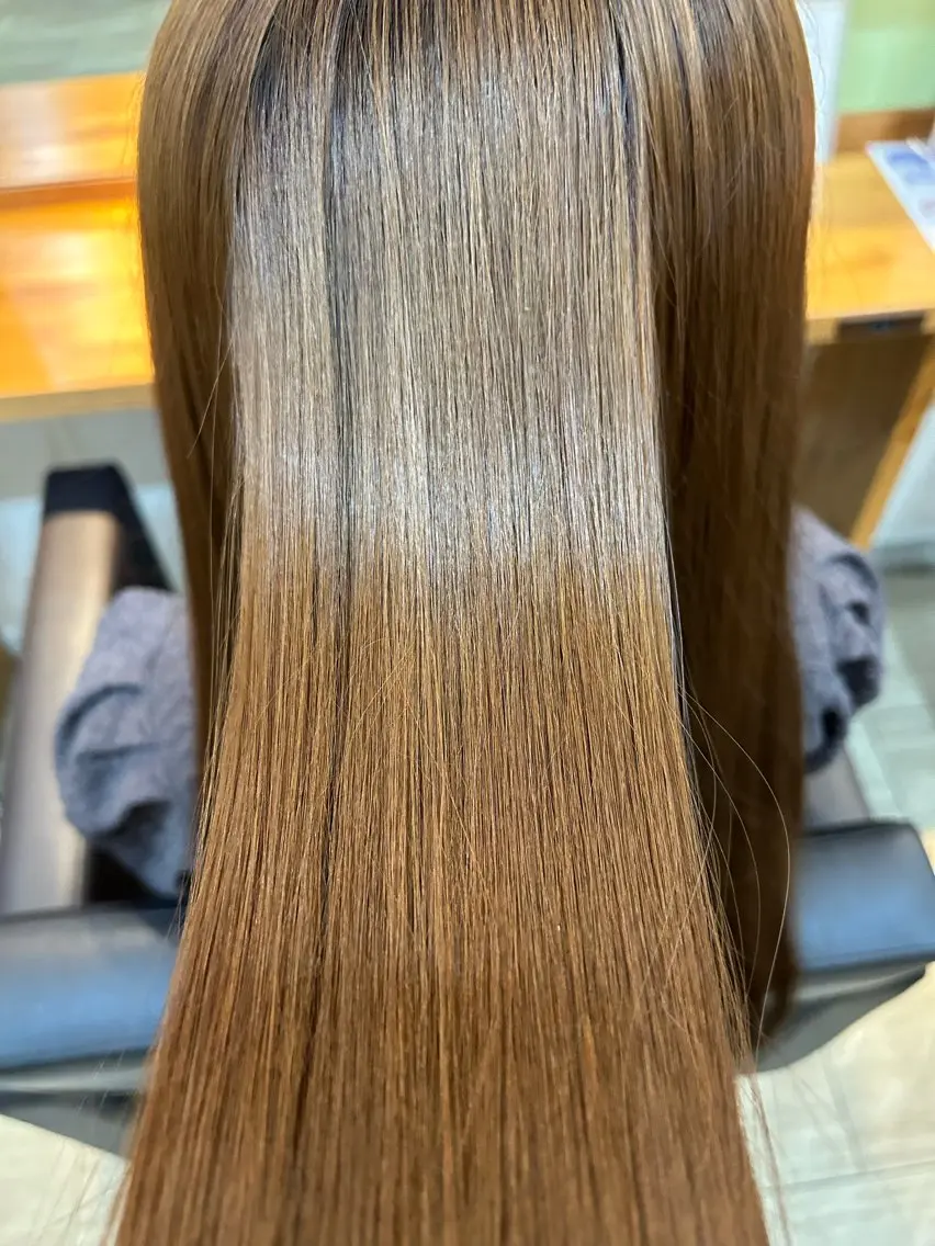 ロング 髪質改善 トリートメント 東 麻祐子のヘアスタイル