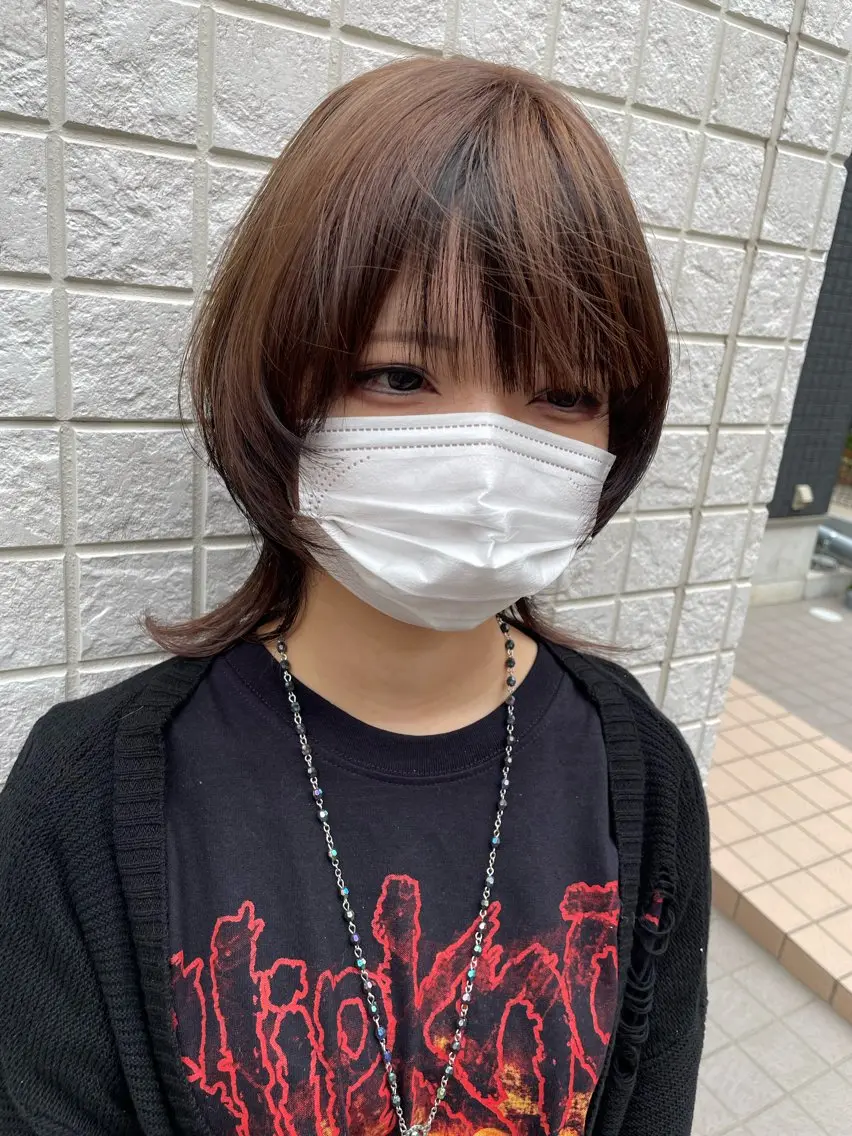 ミディアム カラー デザインカラー 米本 匠のヘアスタイル