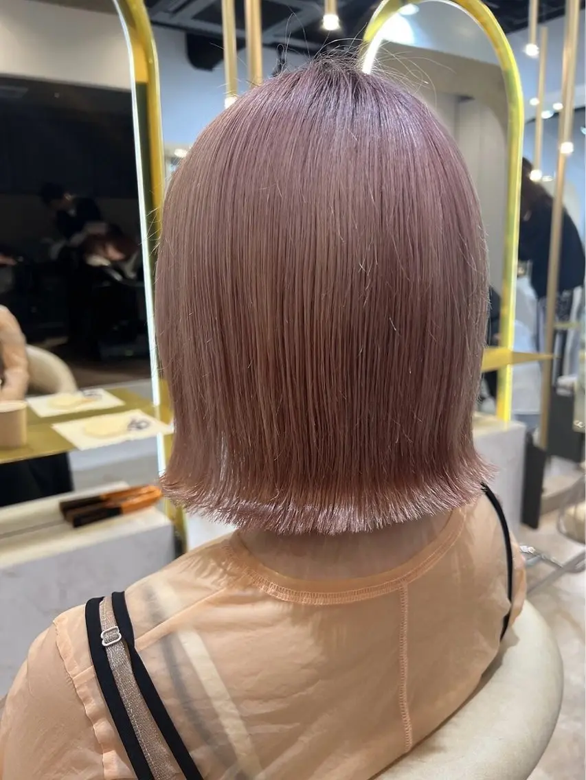 ミディアム カット ヘアカラー トリートメント Sakura /韓国ヘアのヘアスタイル