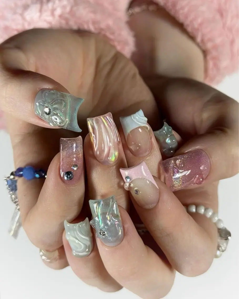 ネイル ハンドネイル ハイトーン/レイヤー nail 百咲💌のヘアスタイル