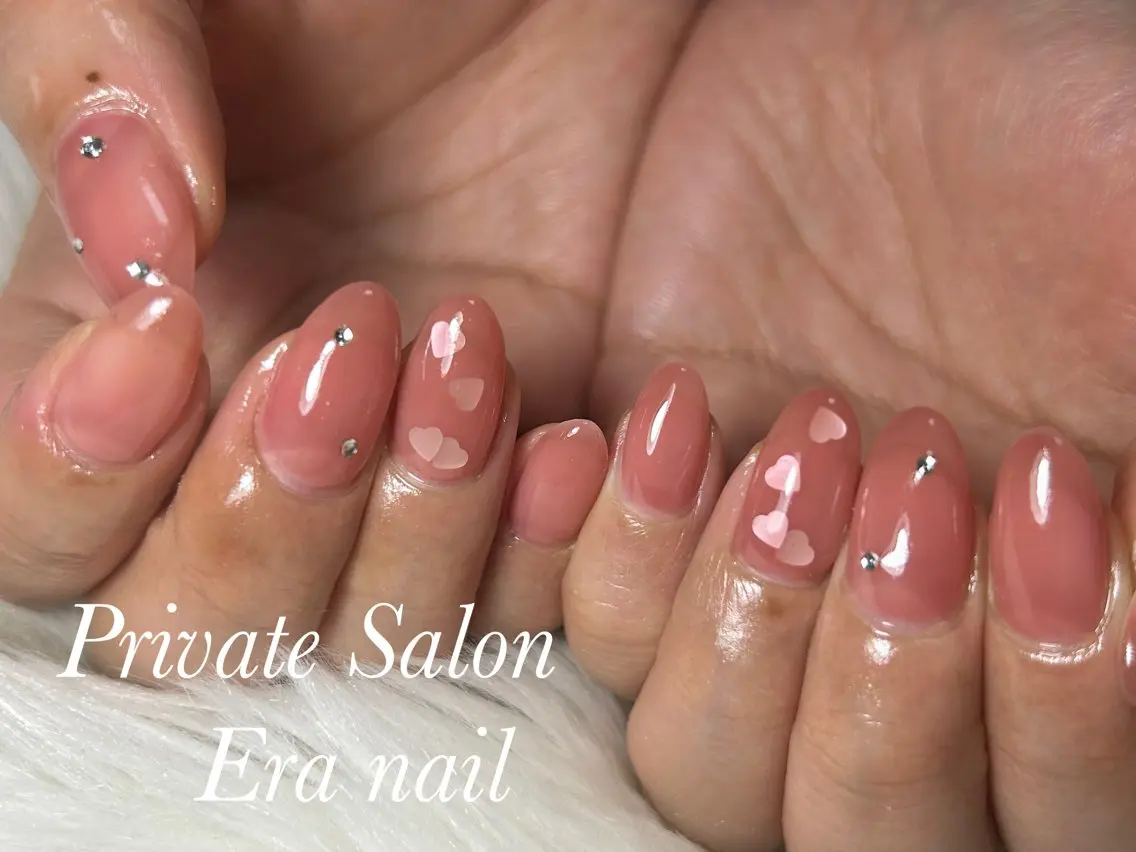 ネイル ハート ホログラムネイル ハンドネイル Era nailのネイルデザイン