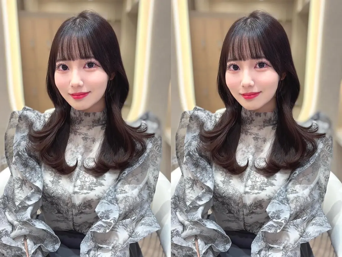 ロング 上品♡韓国レイヤー 🤍のの🤍のヘアスタイル