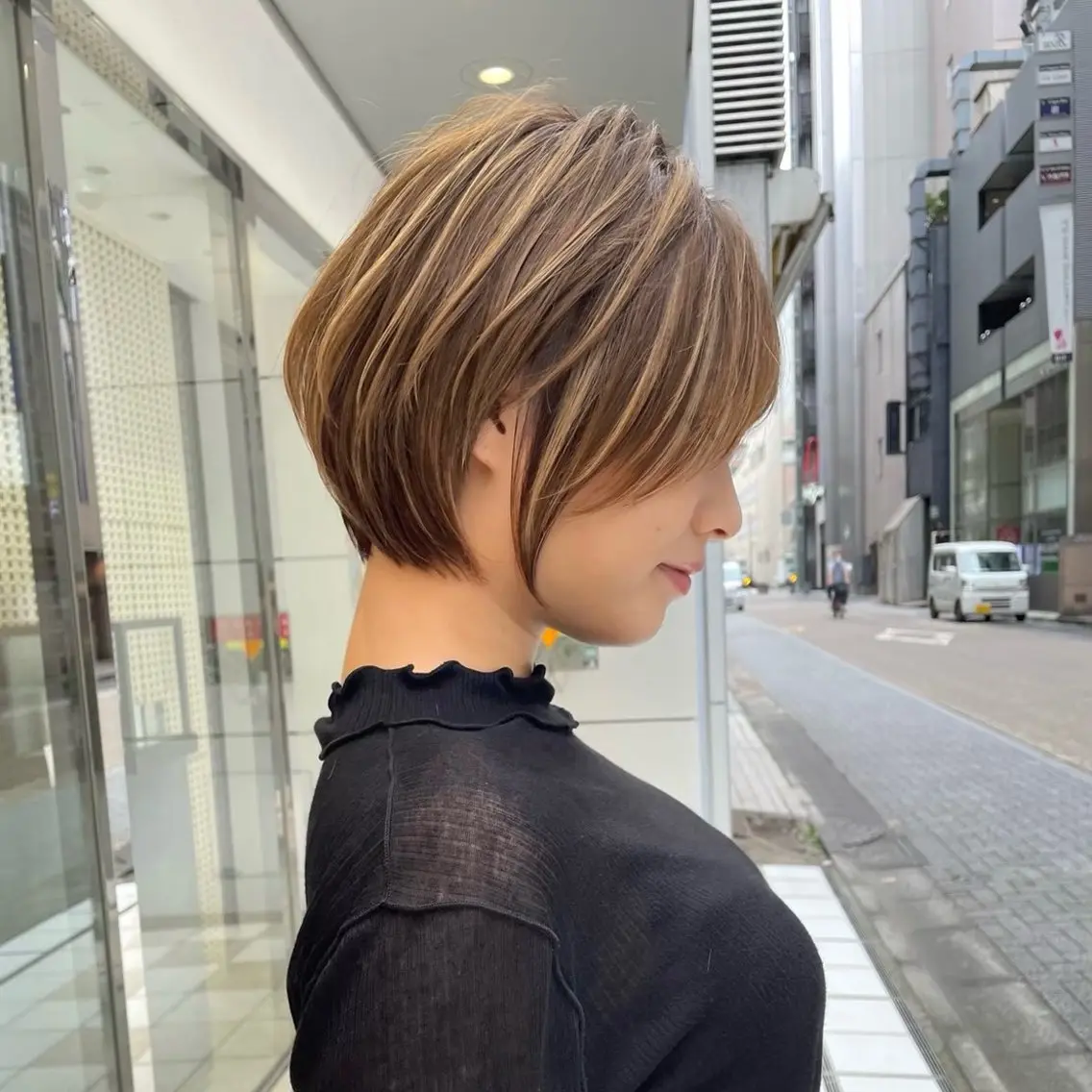 ショート 🎀nao🎀 博多レイヤーボブのヘアスタイル