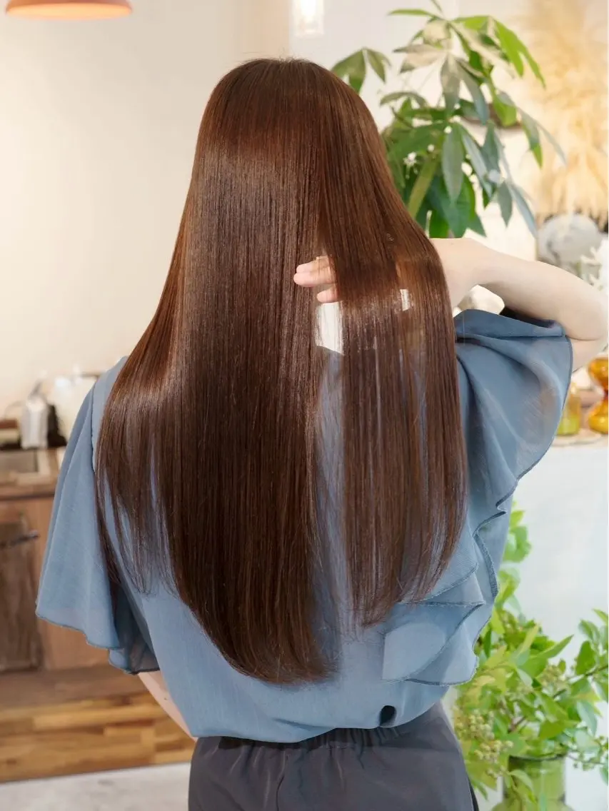 【高艶髪】カラー+ココナッツ縮毛矯正SS+plusトリートメントの写真