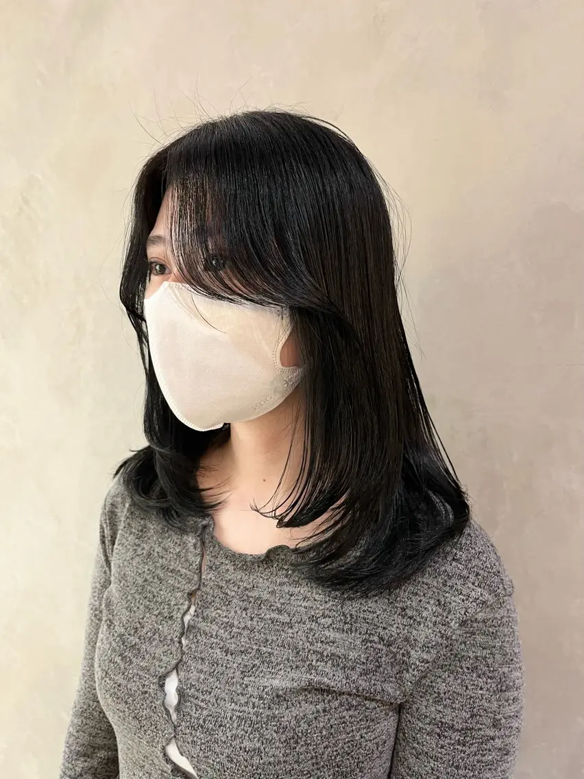 ミディアム レイヤーカット カット カワイ ヒトシ☀️ #韓国メンズヘアのヘアスタイル