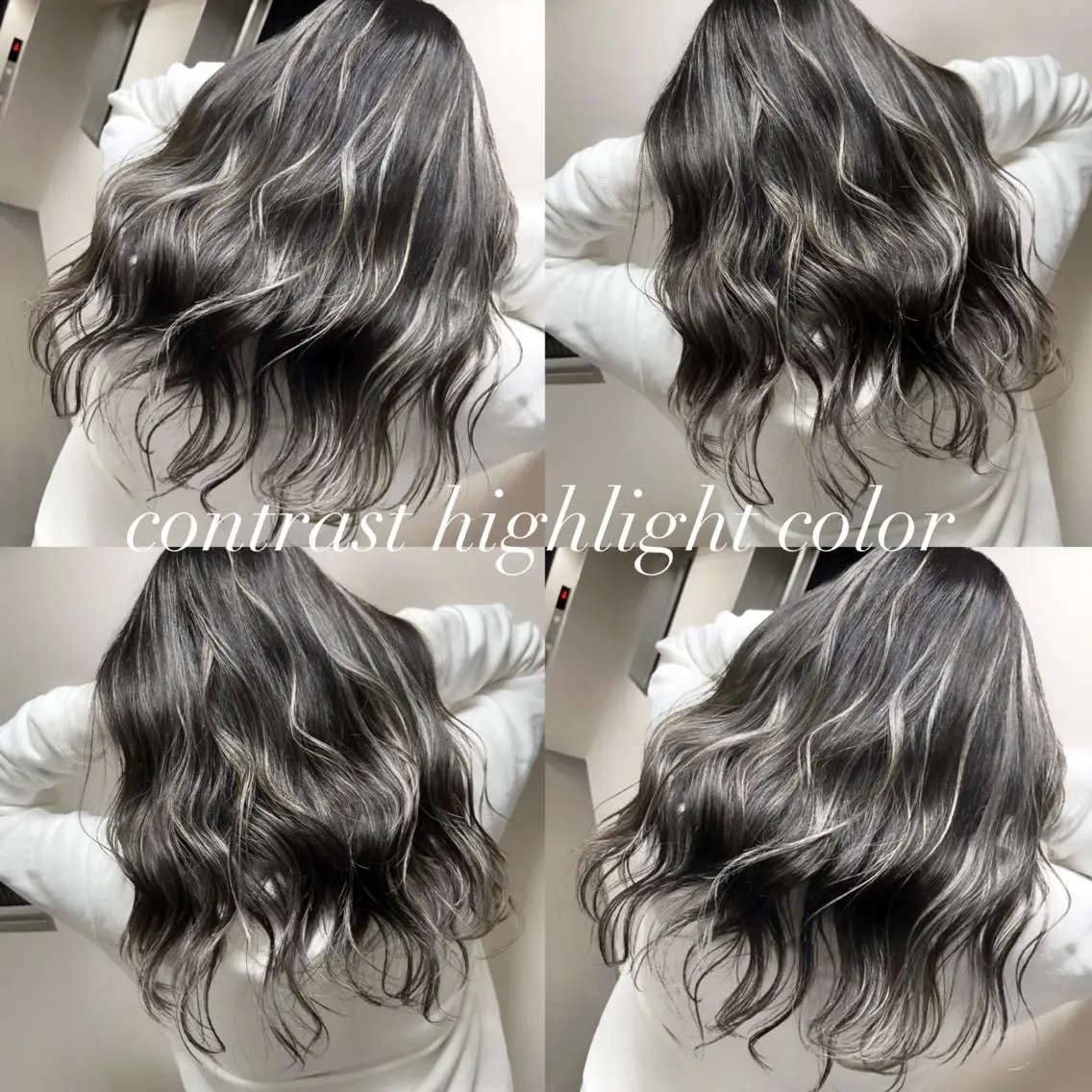 ロング カラー ハイライトカラー ハイライト カット ヘアカラー 松井那津子 /ハイライトブリーチのヘアスタイル