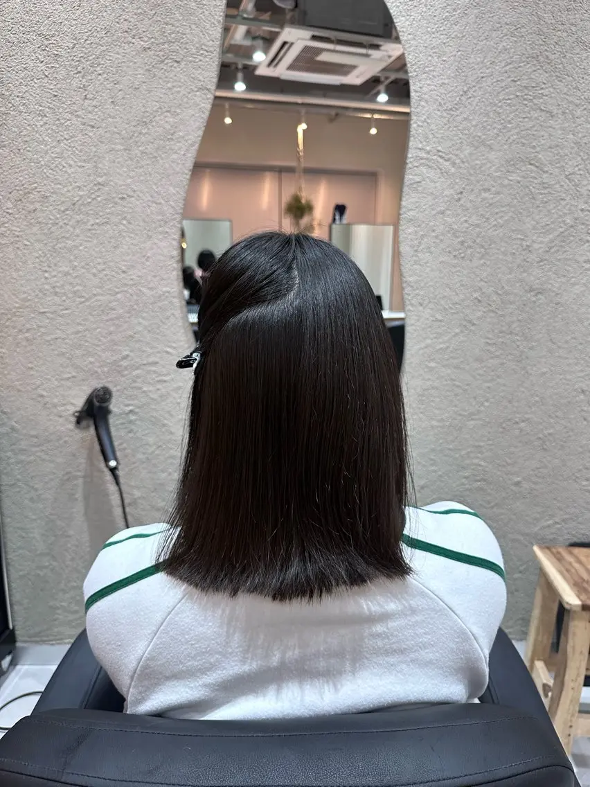 ミディアム 縮毛矯正 トリートメント Shiro RENのヘアスタイル