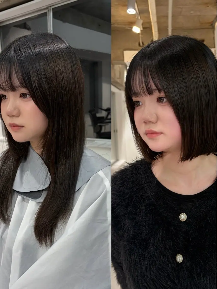 ミディアム 🪐hikari /切りっぱなしボブのヘアスタイル