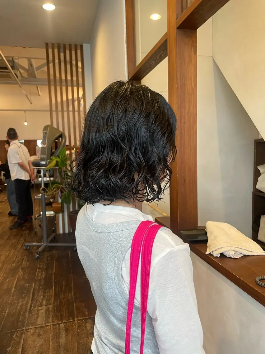 ミディアム パーマ カット パーマ 渡部 仁のヘアスタイル