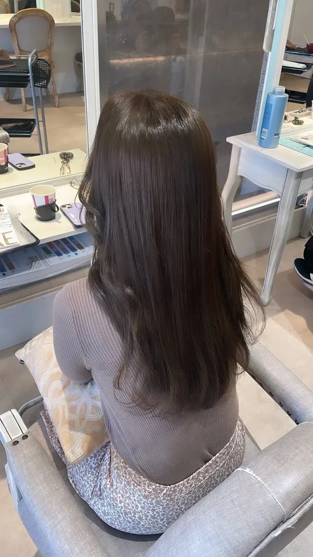 ロング カラー アッシュ オリーブアッシュ CreBiA🎀 ayaのマツエク・マツパデザイン