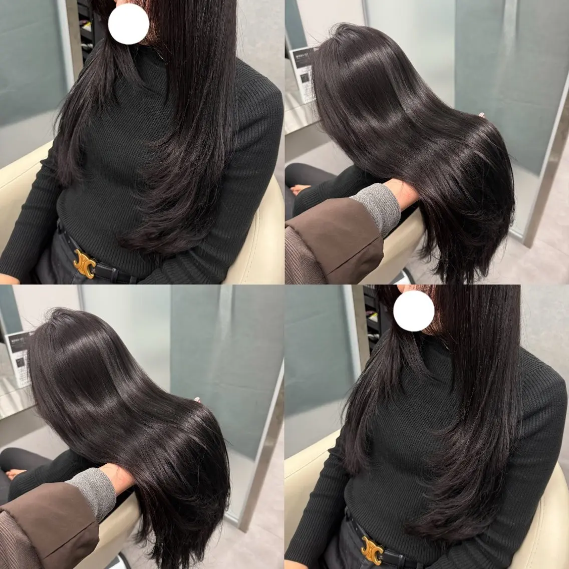 ロング カラー 韓国風ヘア レイヤーカット 江坂トレンド韓国風 髪質改善shinoのヘアスタイル