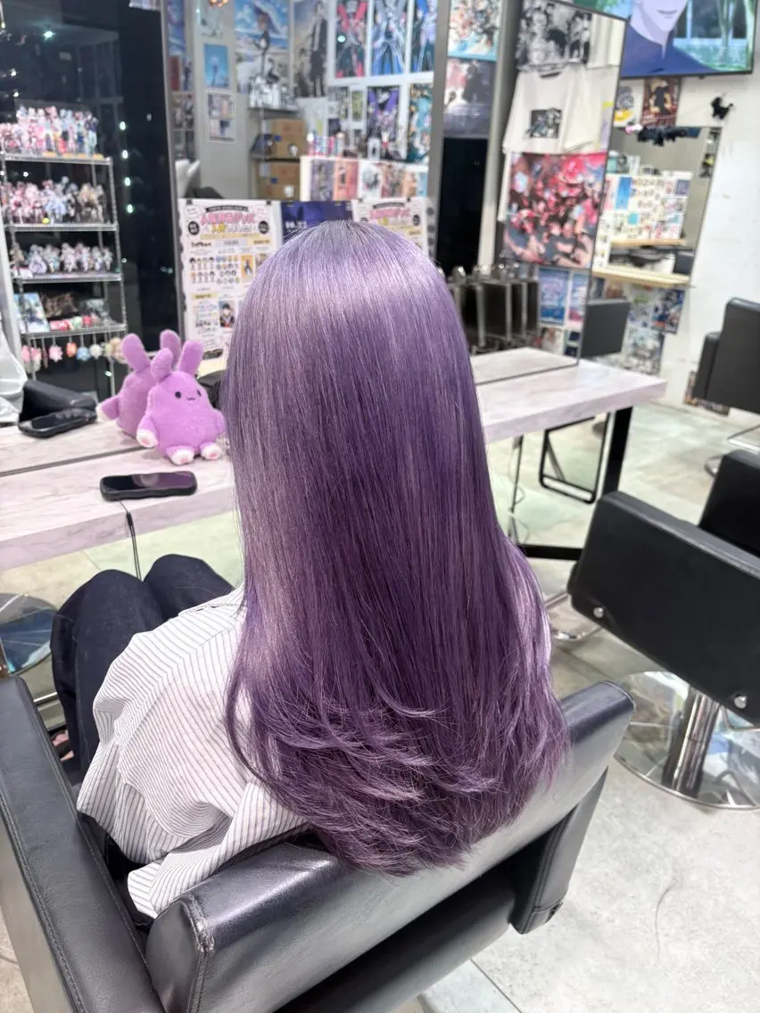 ロング カラー 歌い手オタク美容師/ 推しカラー/ミクのヘアスタイル