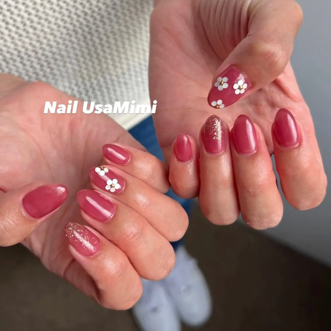 ネイル ジェルネイル マグネットネイル 持ち込み ワンカラーネイル パラジェル 本町ネイルNail UsaMimiのネイルデザイン